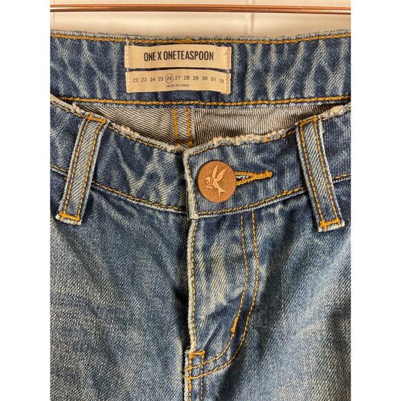 One x OneTeaspoon Womens SZ 26 Freebirds Low Waist 7/8 Skinny Leg Jeans NWT - Picture 5 of 9
